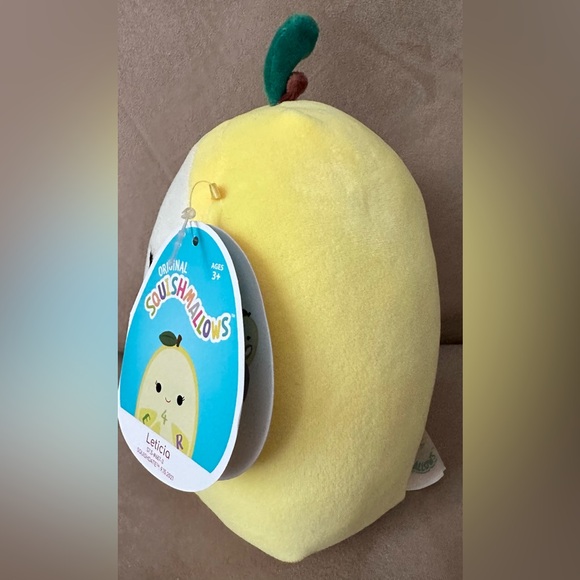 Kellytoy Leticia the 4ever Lemon Squishmallow Fruit Squad Plush Stuffed Toy 8” - Picture 7 of 13